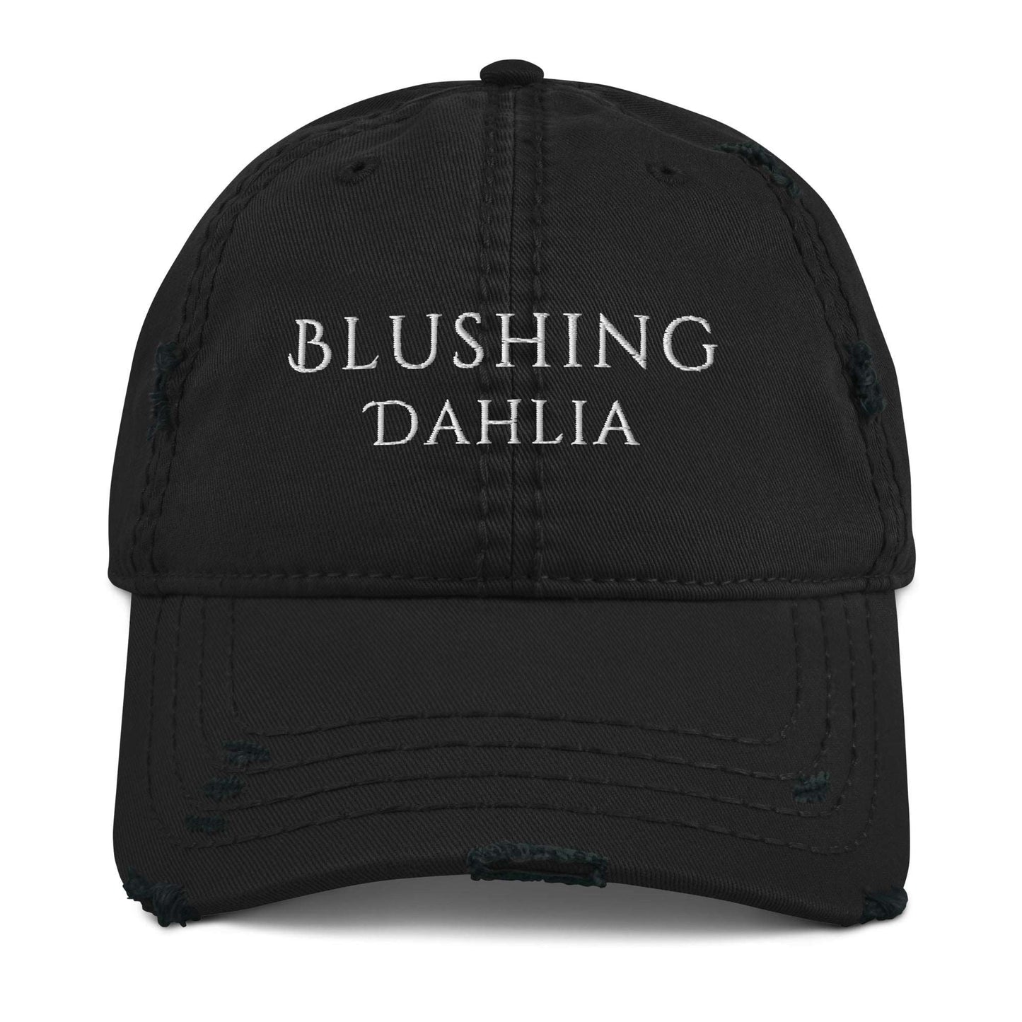 Blushing Dahlia Distressed Hat