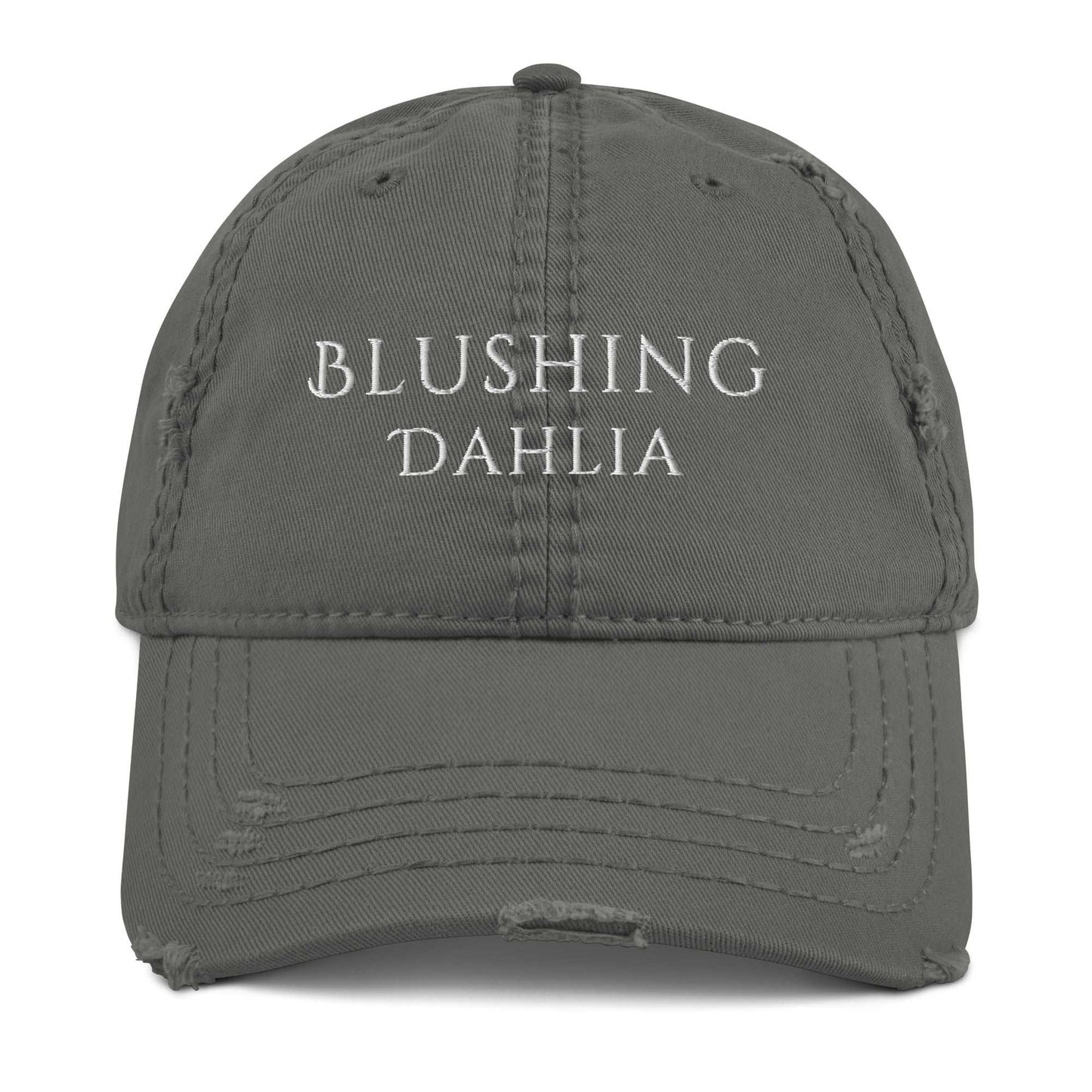 Blushing Dahlia Distressed Hat