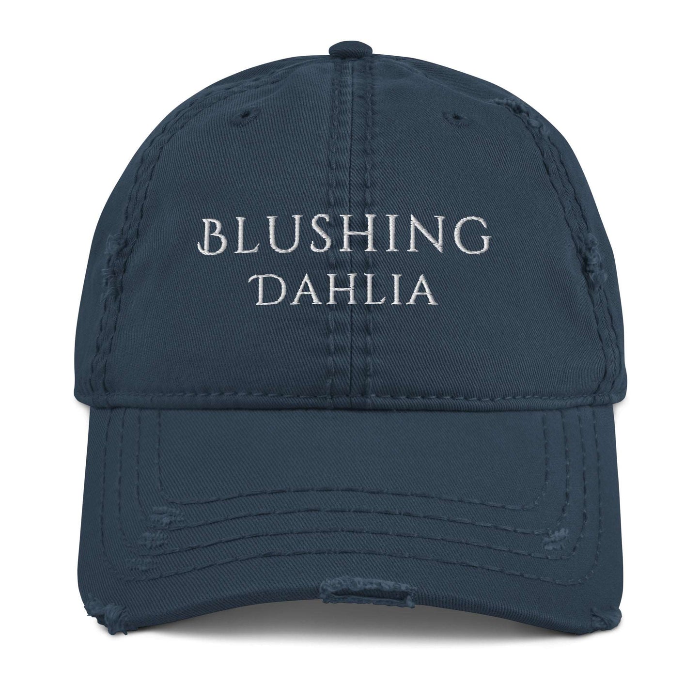 Blushing Dahlia Distressed Hat